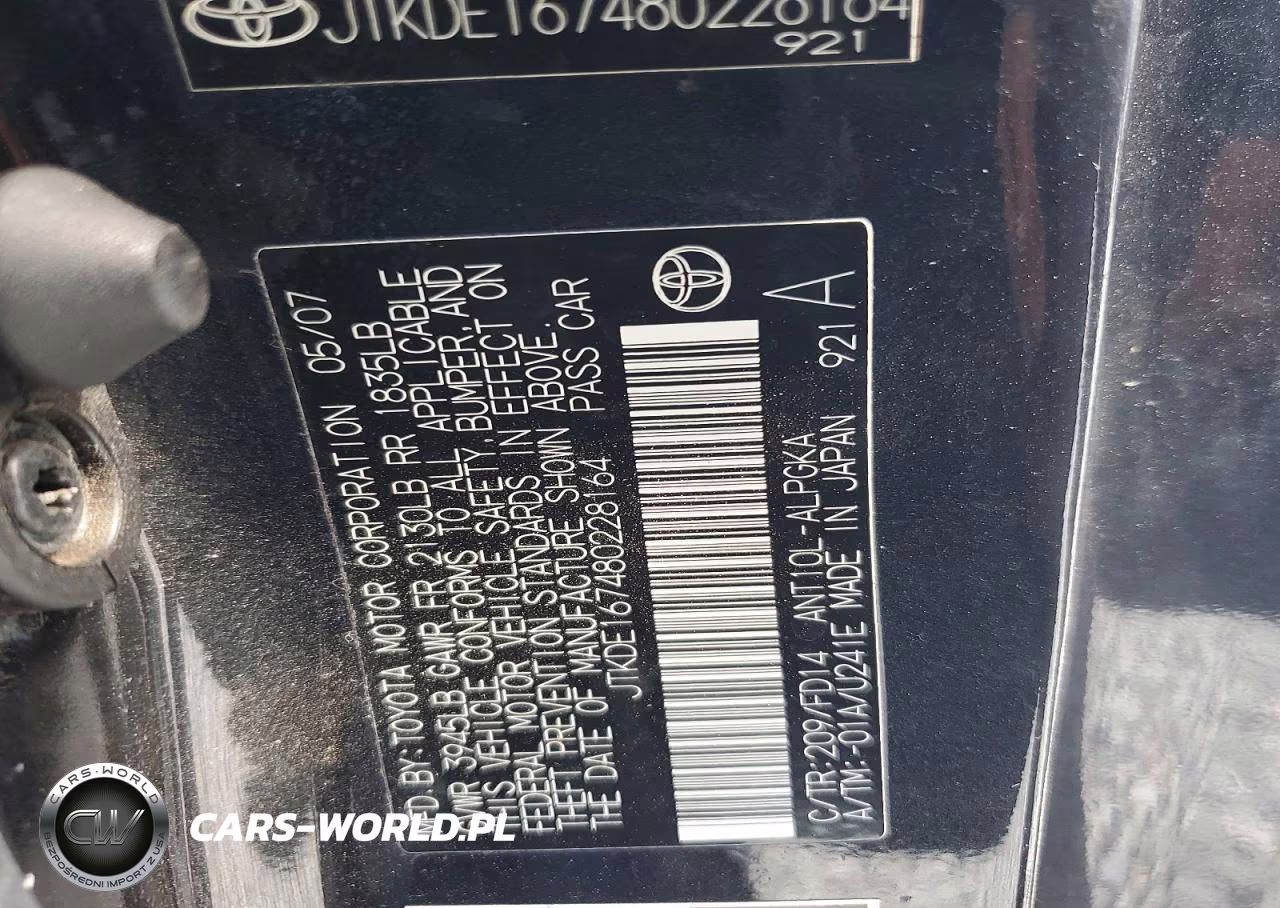 2008 Scion Tc Base VIN:JTKDE167480228164 - 13