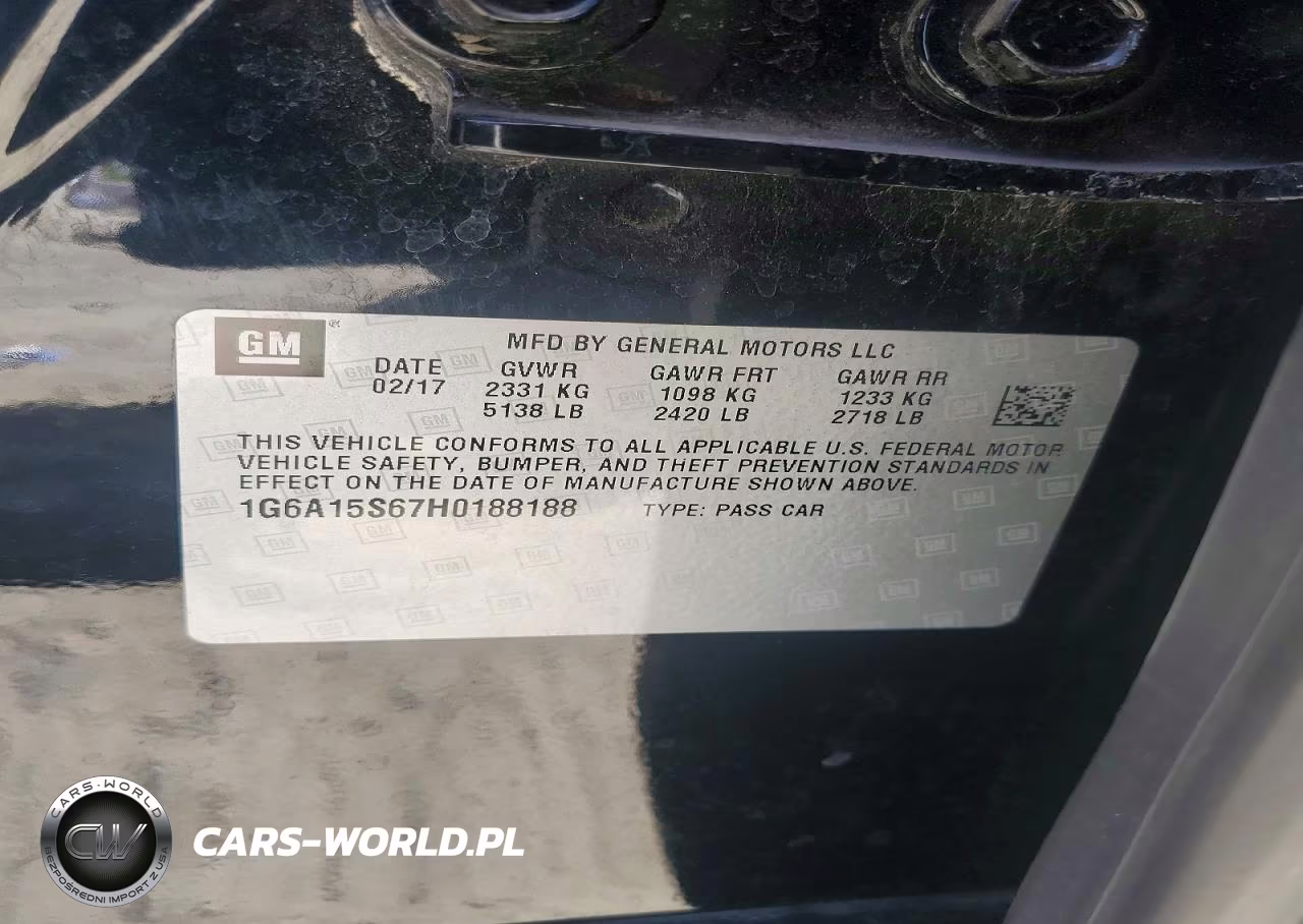2017 Cadillac Cts-V VIN:1G6A15S67H0188188 - 12