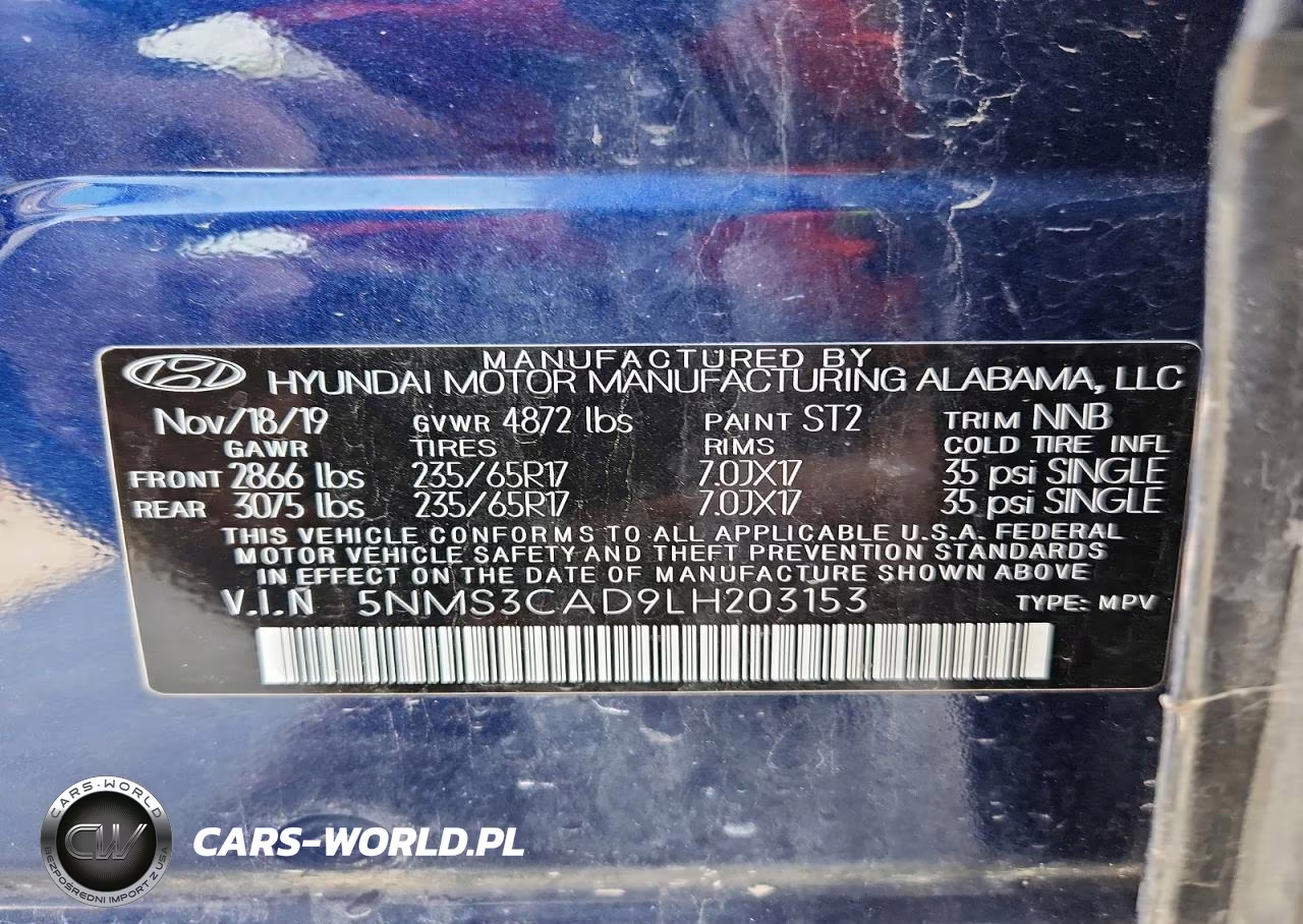 2020 Hyundai Santa Fe Sel VIN:5NMS3CAD9LH203153 - 14