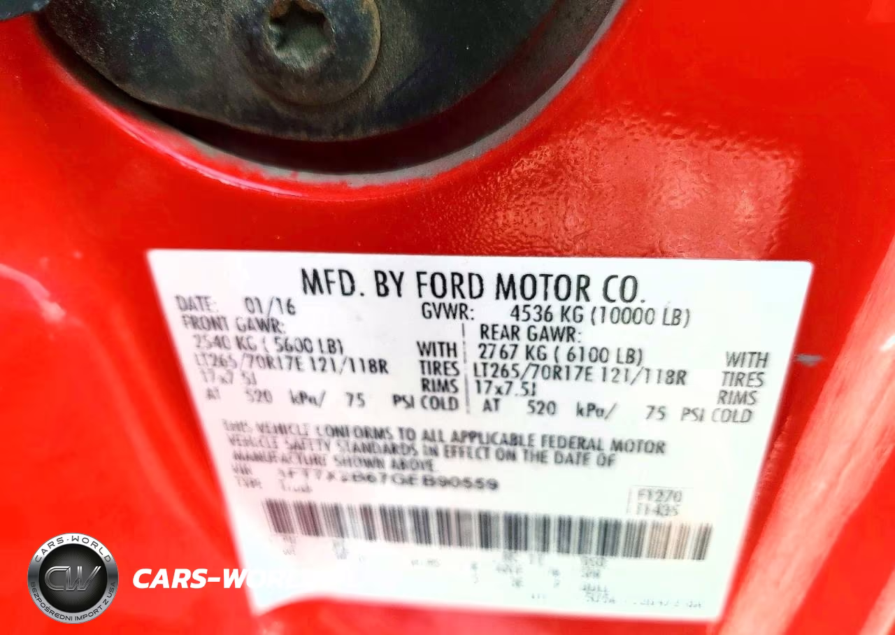 2016 Ford F250 Super Duty VIN:1FT7X2B67GEB90559 - 12