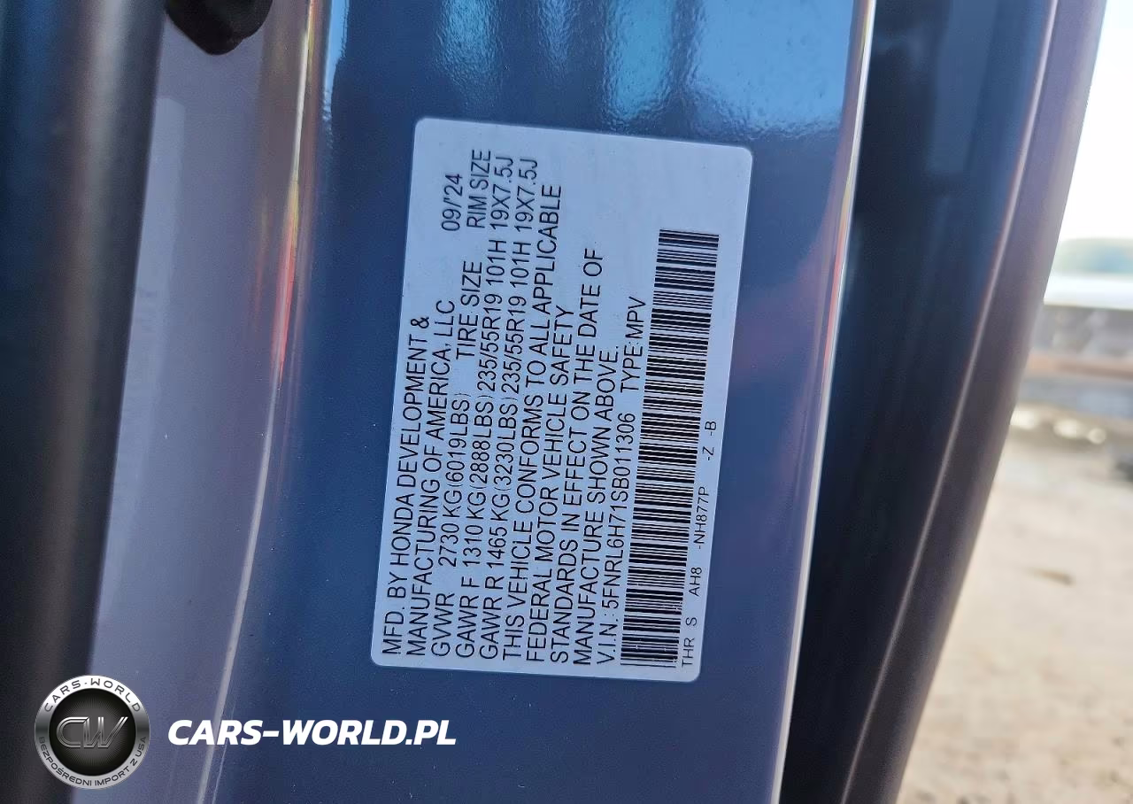 2025 Honda Odyssey Sport-L VIN:5FNRL6H71SB011306 - 14