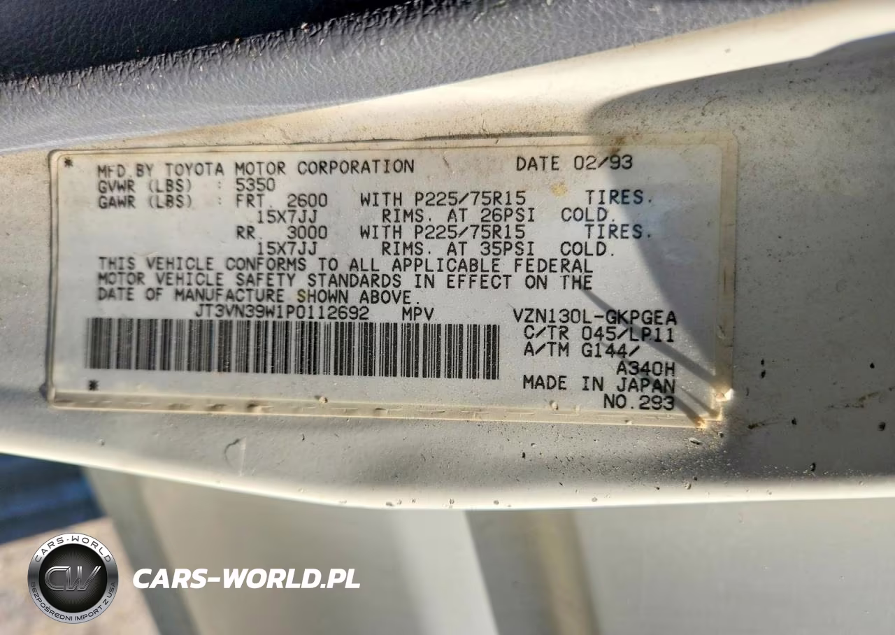 1995 Toyota 4Runner VIN:JT3VN39W1P0112692 - 14