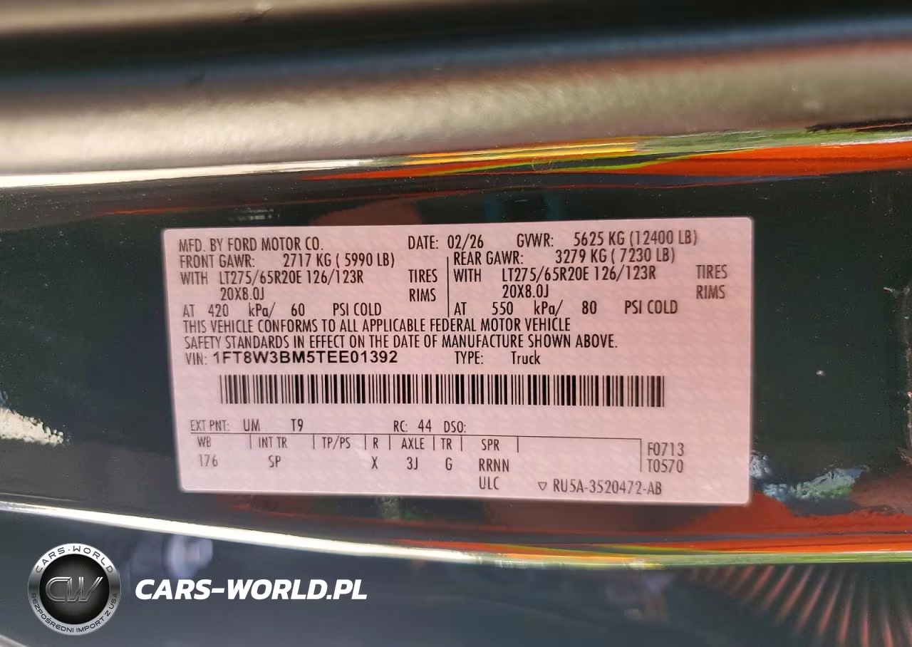 2026 Ford F350 Super Duty VIN:1FT8W3BM5TEE01392 - 12