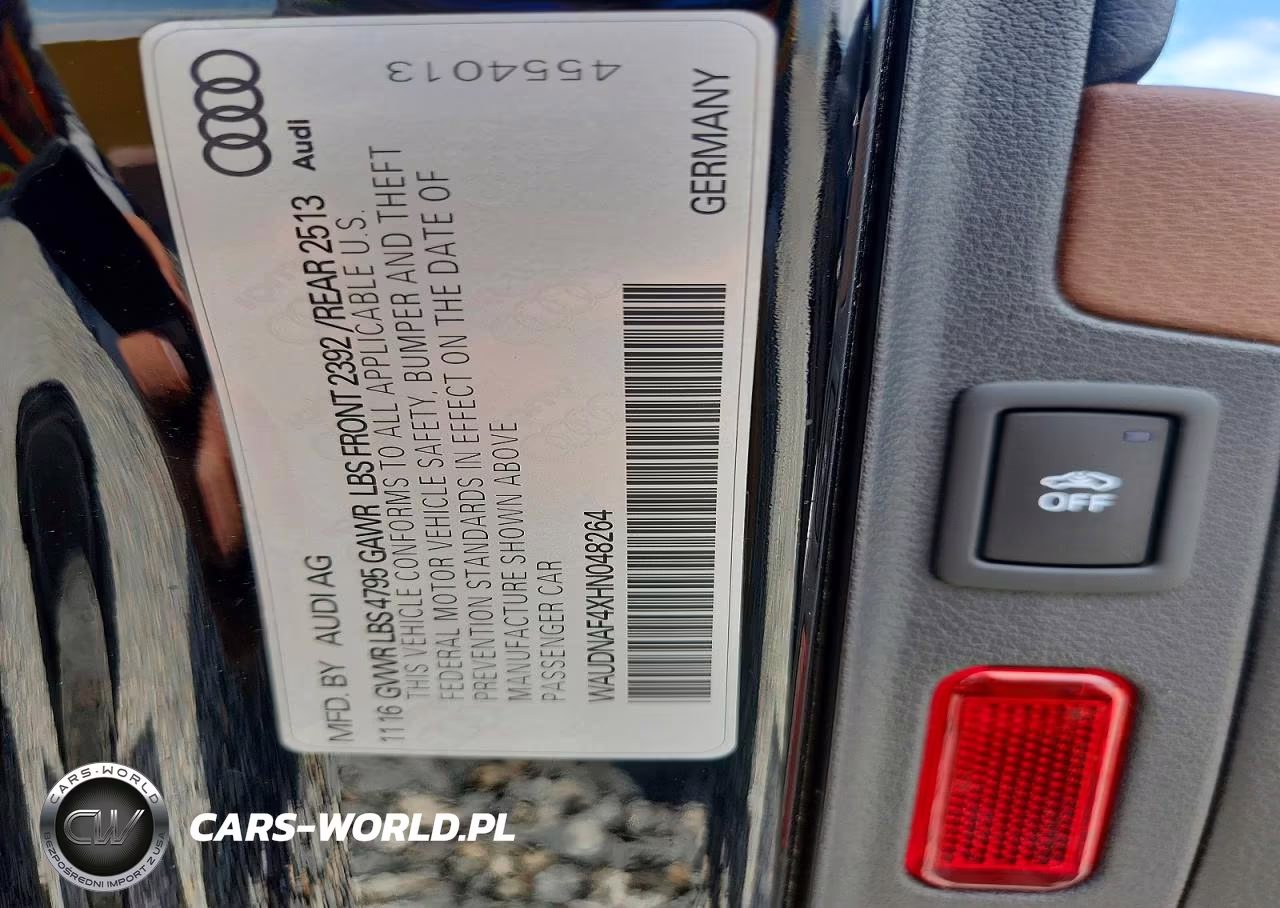 2017 Audi A4 Premium VIN:WAUDNAF4XHN048264 - 12