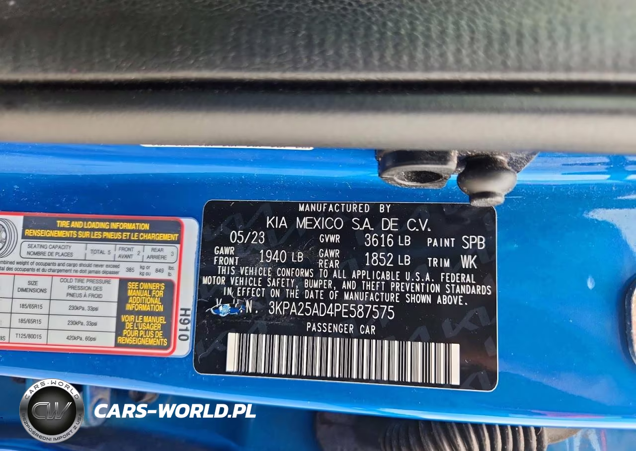 2023 Kia Rio S VIN:3KPA25AD4PE587575 - 13