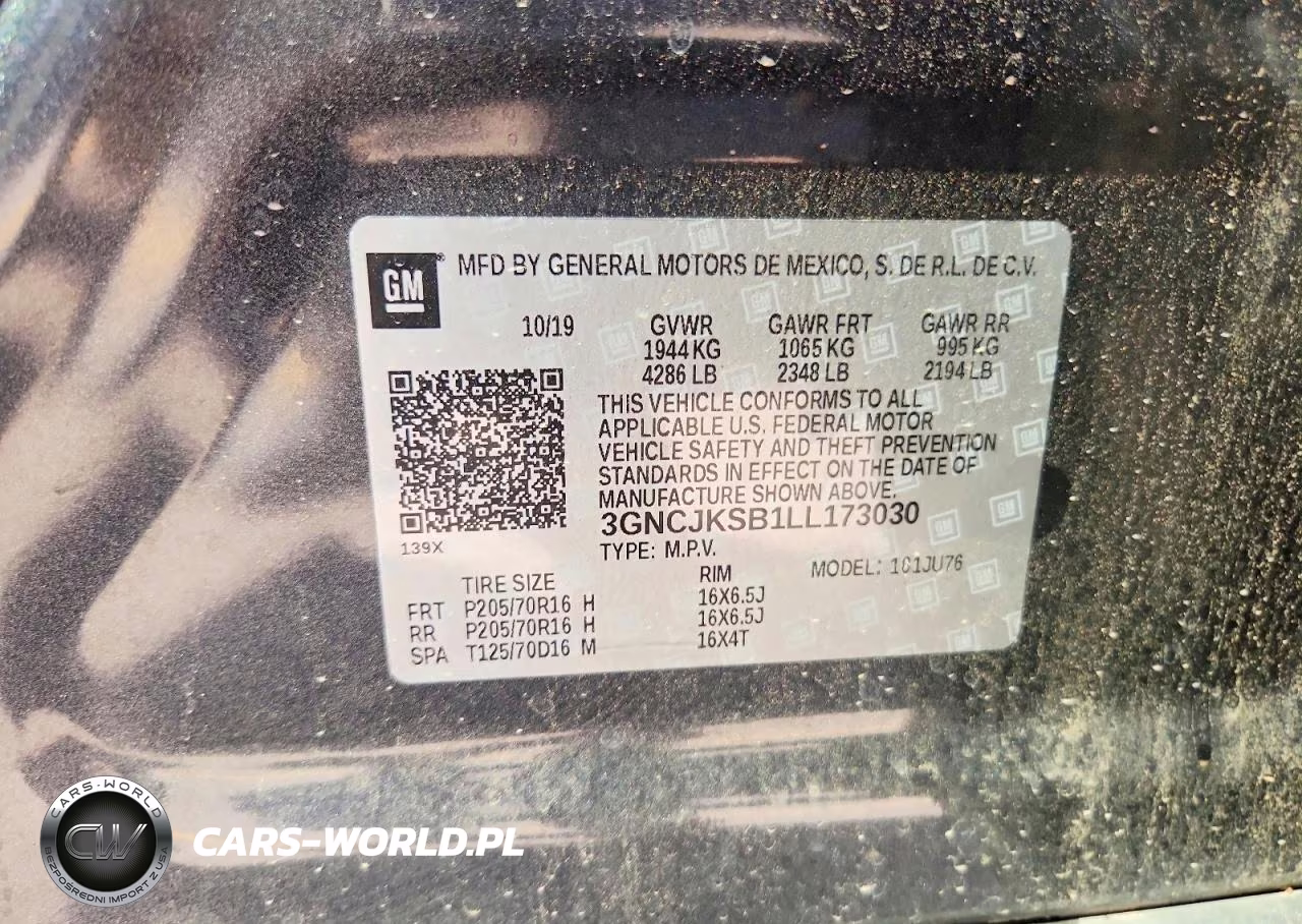 2020 Chevrolet Trax Ls VIN:3GNCJKSB1LL173030 - 14