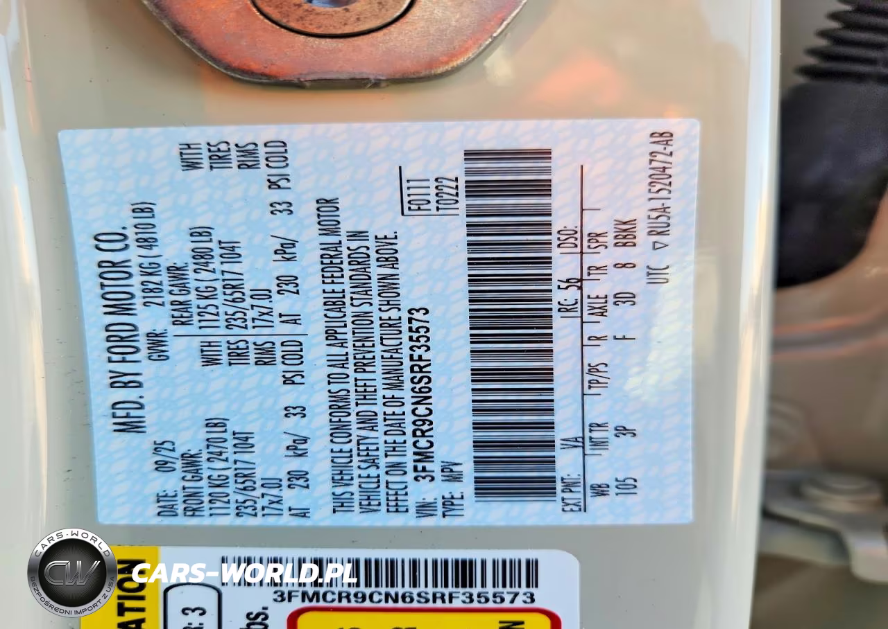 2025 Ford Bronco Sport Outer Banks VIN:3FMCR9CN6SRF35573 - 13