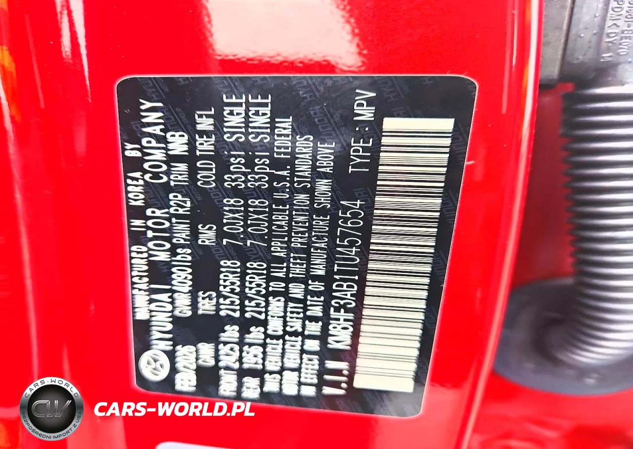 2026 Hyundai Kona Sel Sport VIN:KM8HF3AB1TU457654 - 13
