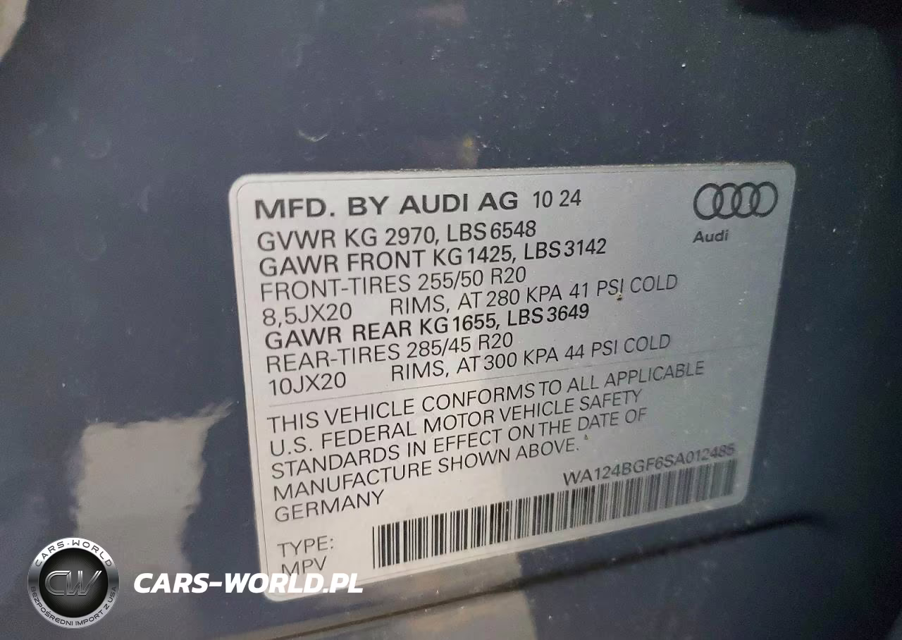 2025 Audi Q6 E-Tron Premium Plus VIN:WA124BGF6SA012485 - 13