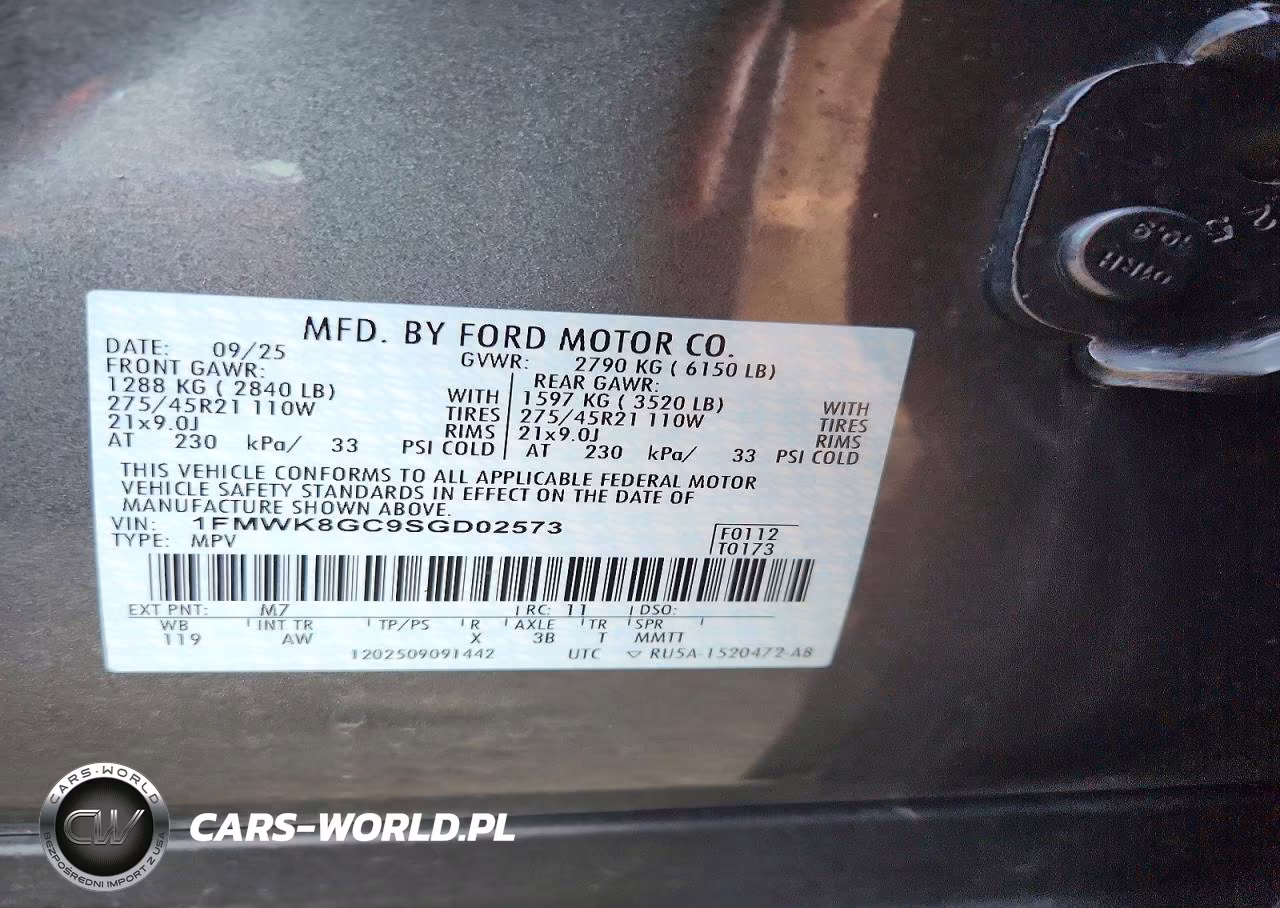 2025 Ford Explorer St VIN:1FMWK8GC9SGD02573 - 13