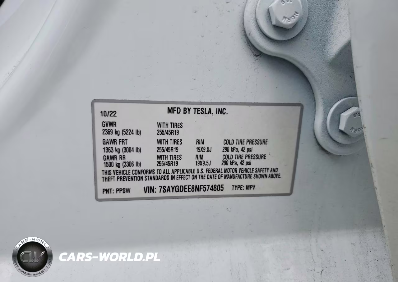 2022 Tesla Model Y VIN:7SAYGDEE8NF574805 - 14