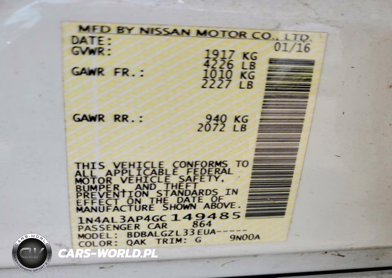 2016 Nissan Altima VIN:1N4AL3AP4GC149485 - 12