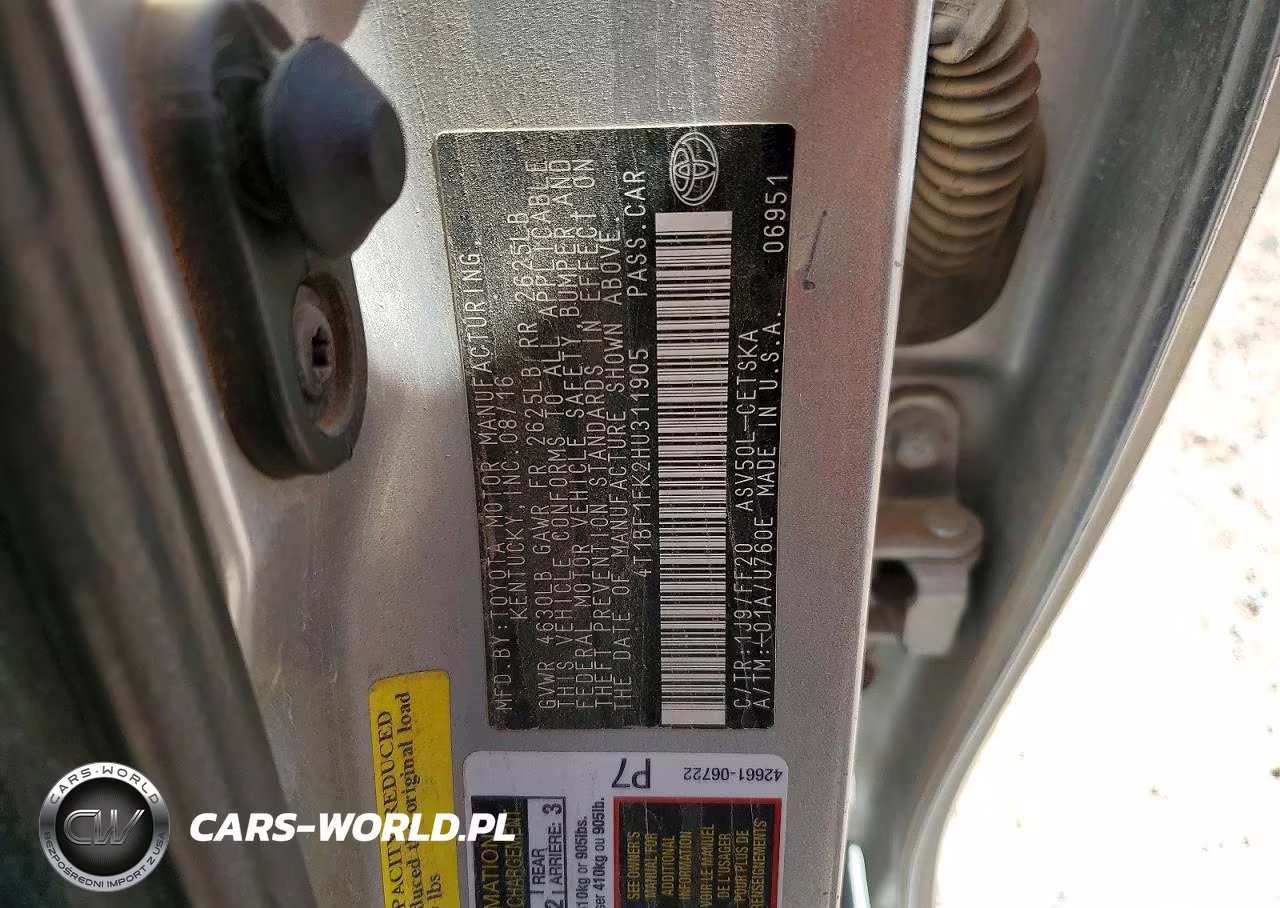 2017 Toyota Camry Se VIN:4T1BF1FK2HU311905 - 12