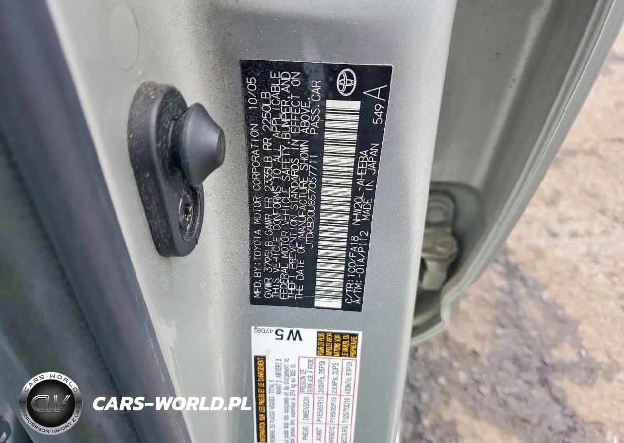 2005 Toyota Prius Base VIN:JTDKB20U857057711 - 12