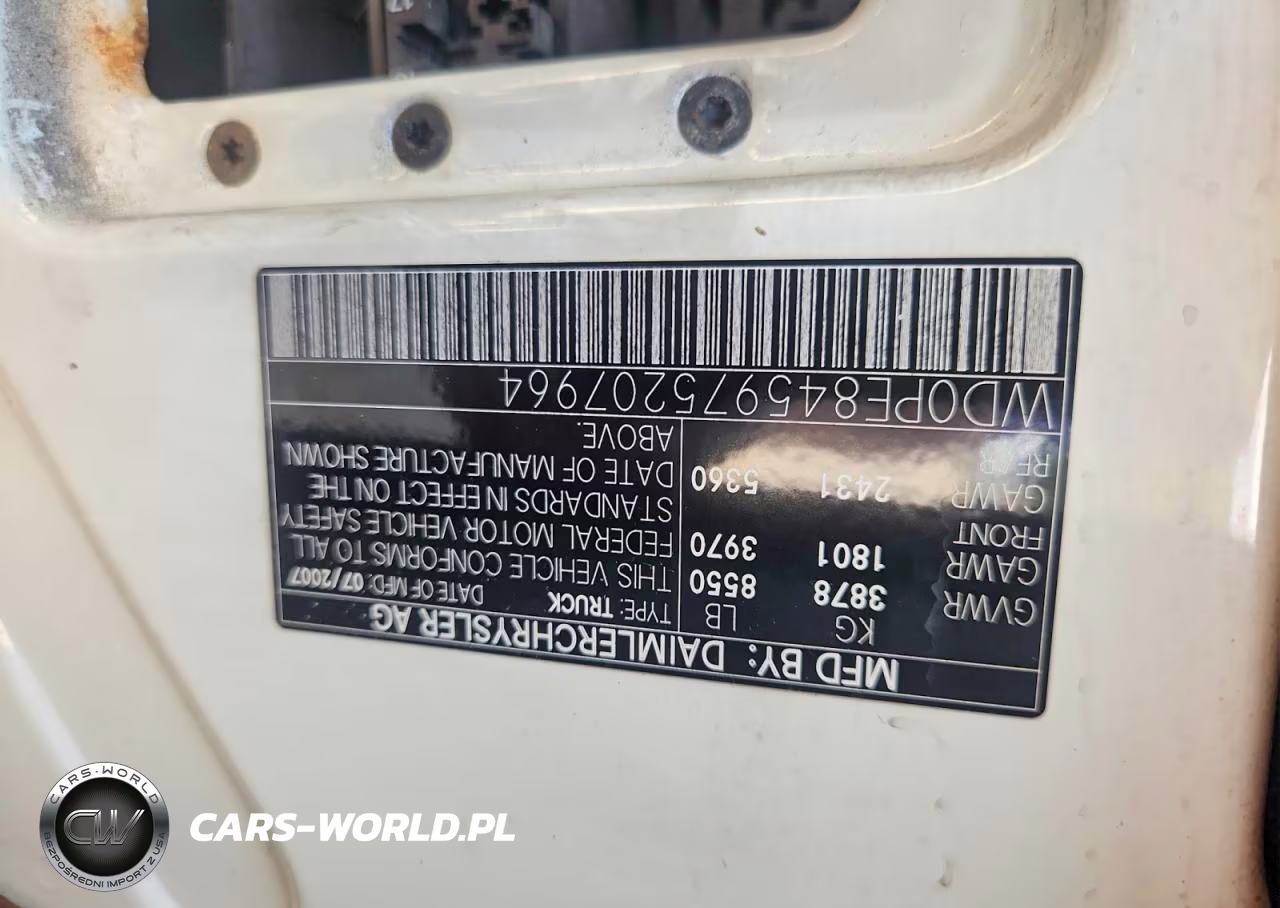 2007 Dodge Sprinter 2500 Delivery Van VIN:WD0PE845975207964 - 13