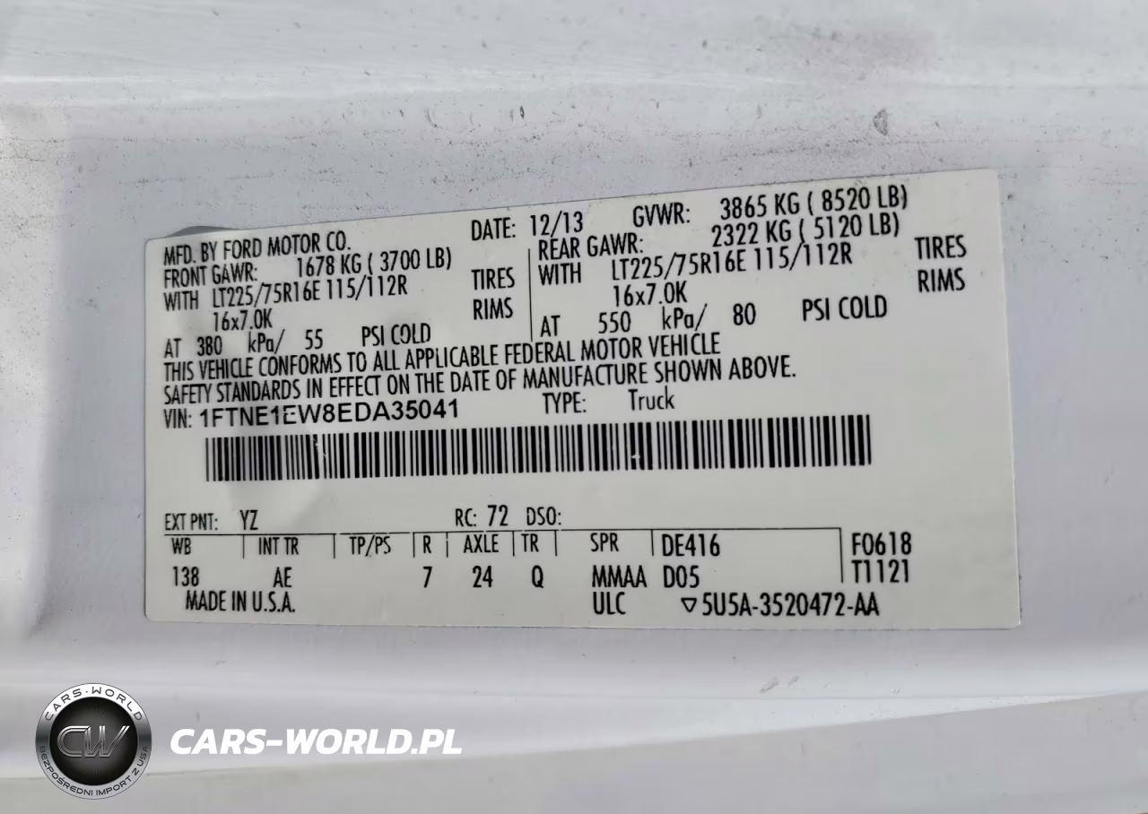 2014 Ford E-150 Commercial-Recreational VIN:1FTNE1EW8EDA35041 - 13