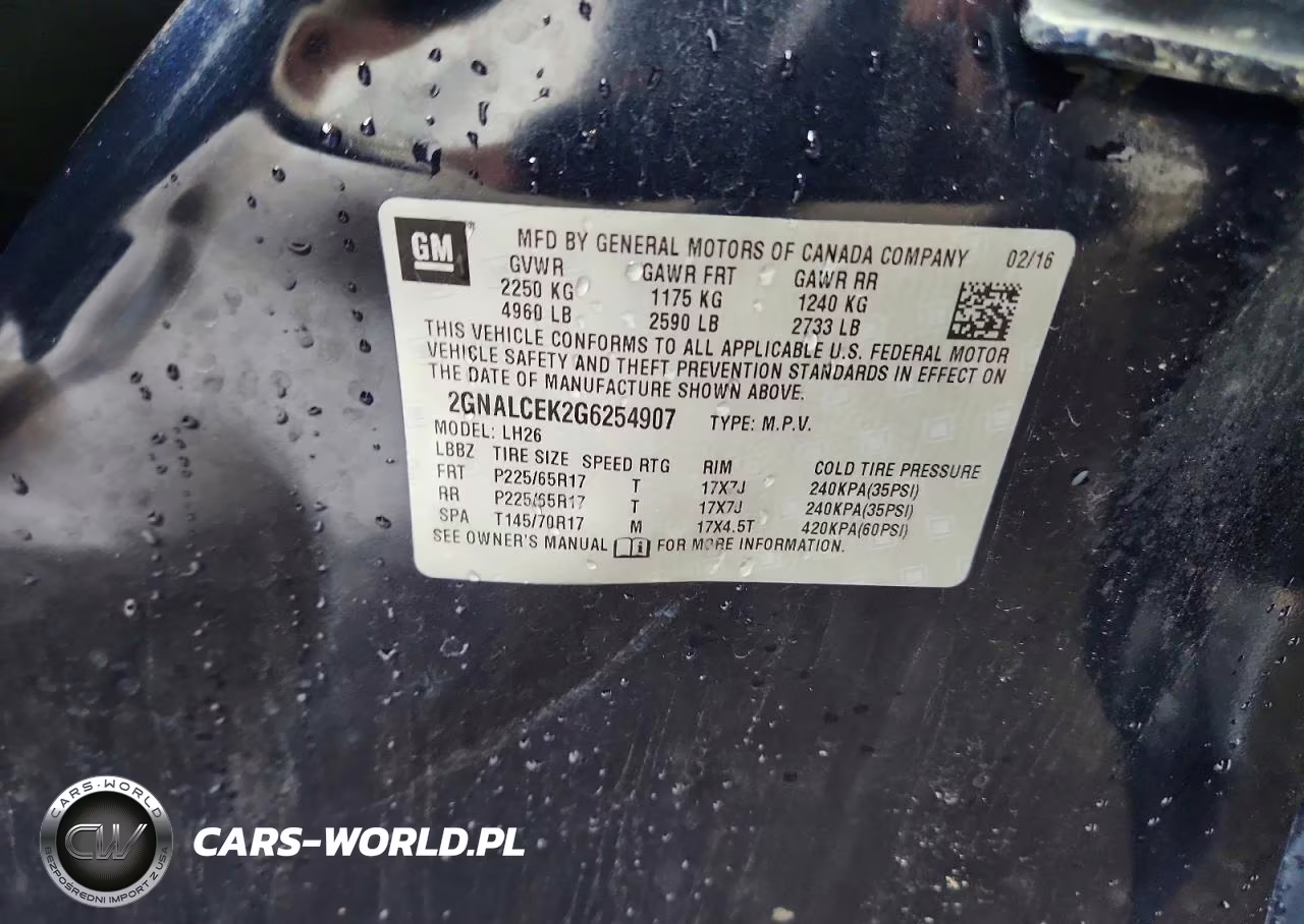 2016 Chevrolet Equinox Lt VIN:2GNALCEK2G6254907 - 12