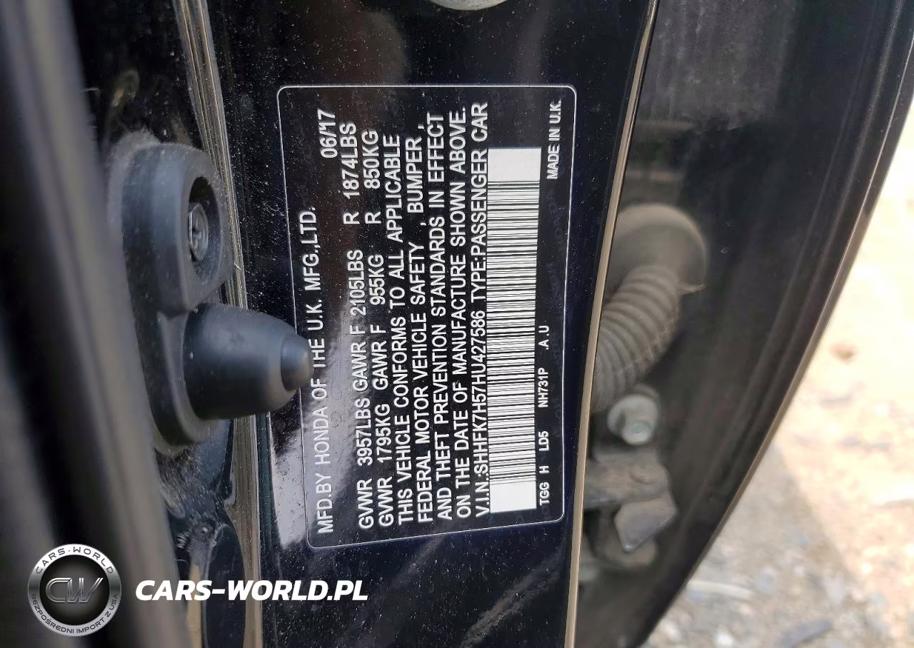 2017 Honda Civic Ex VIN:SHHFK7H57HU427586 - 12