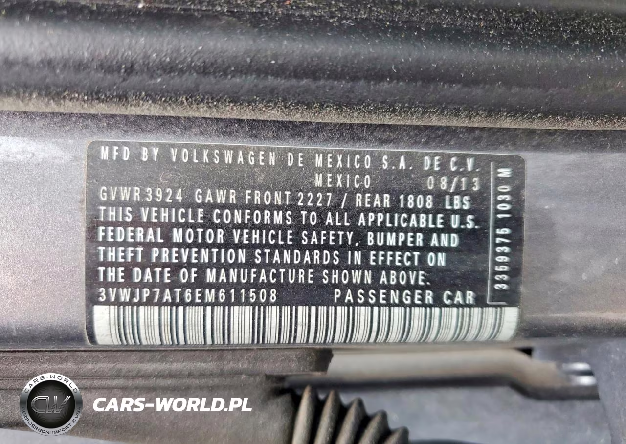 2014 Volkswagen Beetle VIN:3VWJP7AT6EM611508 - 12