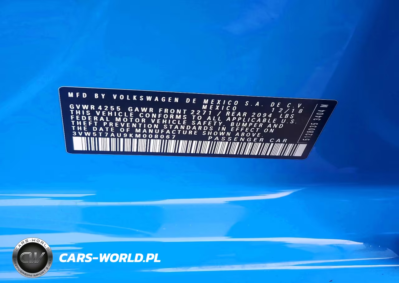 2019 Volkswagen Gti S VIN:3VW5T7AU9KM008067 - 12