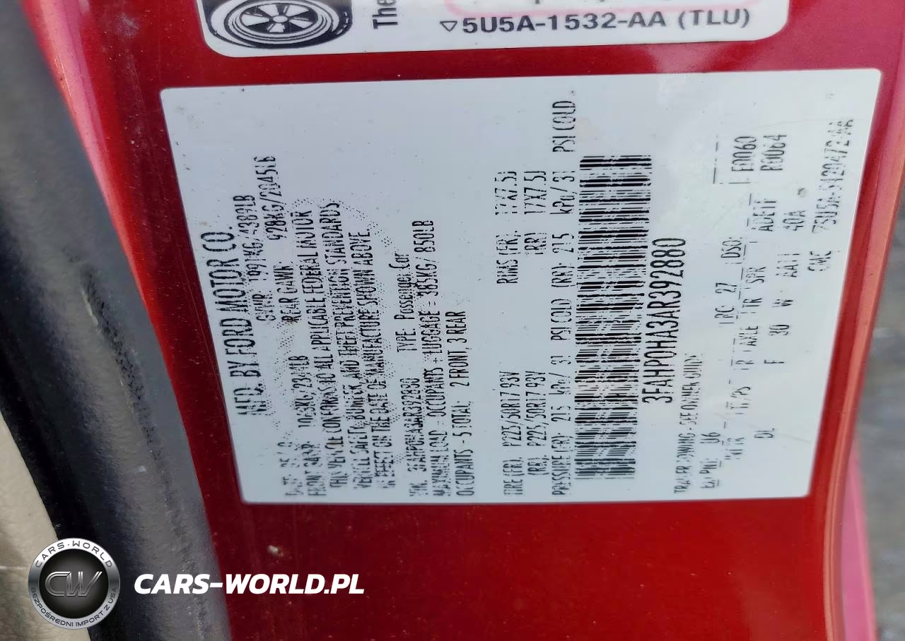 2010 Ford Fusion Se VIN:3FAHP0HA3AR392880 - 12