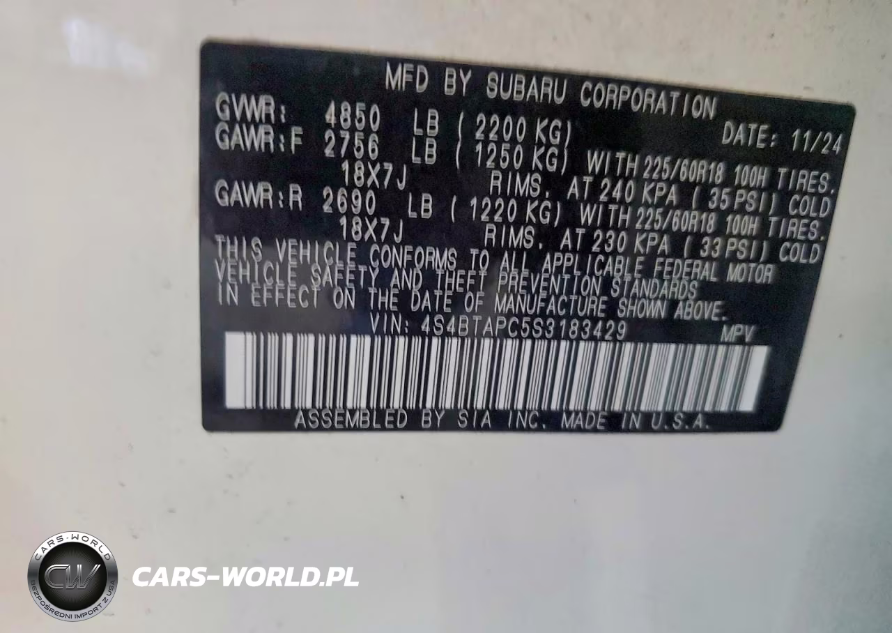 2025 Subaru Outback Touring VIN:4S4BTAPC5S3183429 - 13