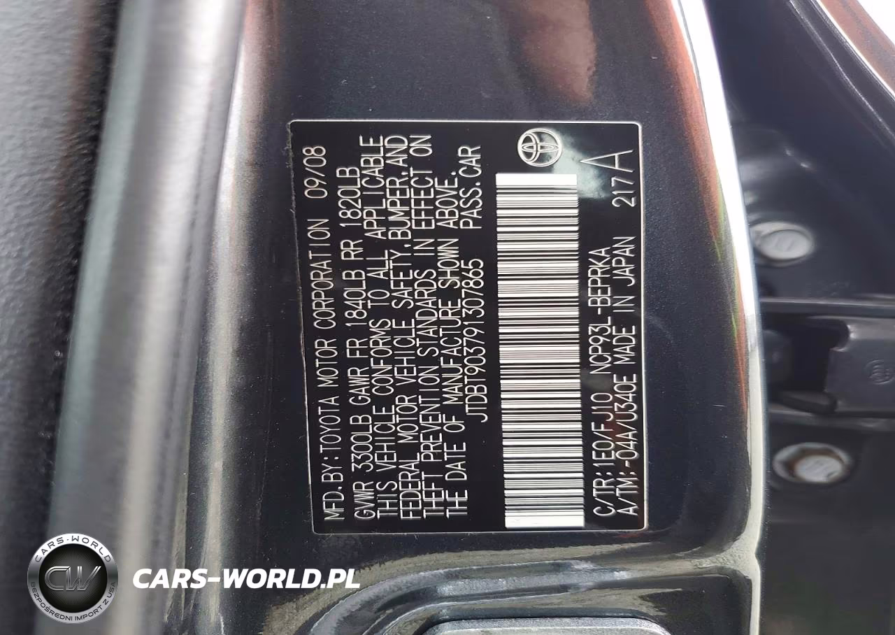 2009 Toyota Yaris Base VIN:JTDBT903791307865 - 12
