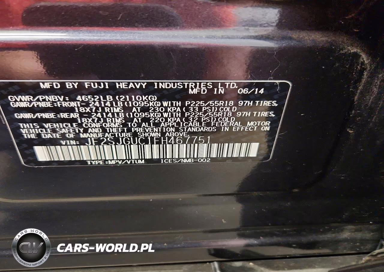 2015 Subaru Forester 2.0Xt Touring VIN:JF2SJGUC1FH467751 - 13