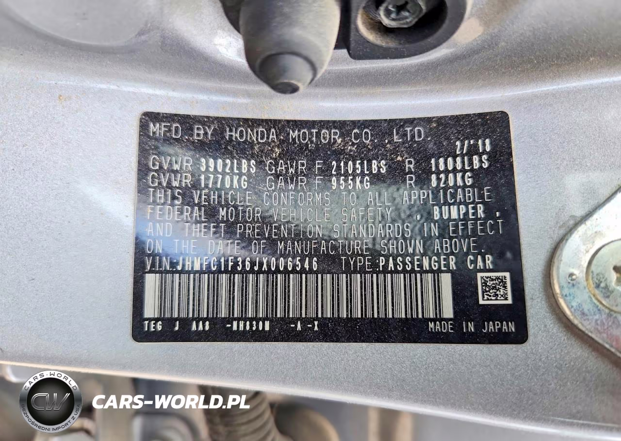 2018 Honda Civic Ex VIN:JHMFC1F36JX006546 - 13