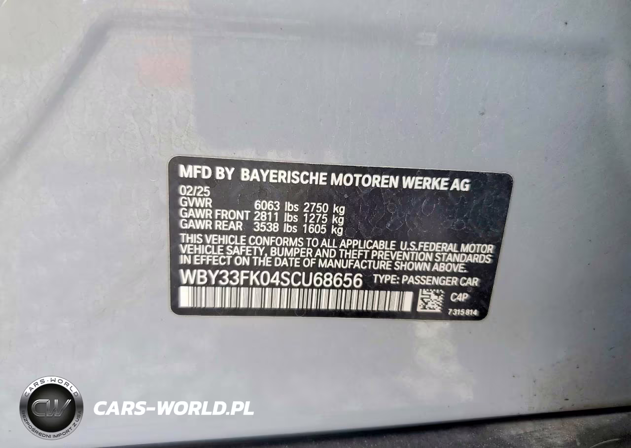2025 BMW I5 Edrive 40 VIN:WBY33FK04SCU68656 - 12