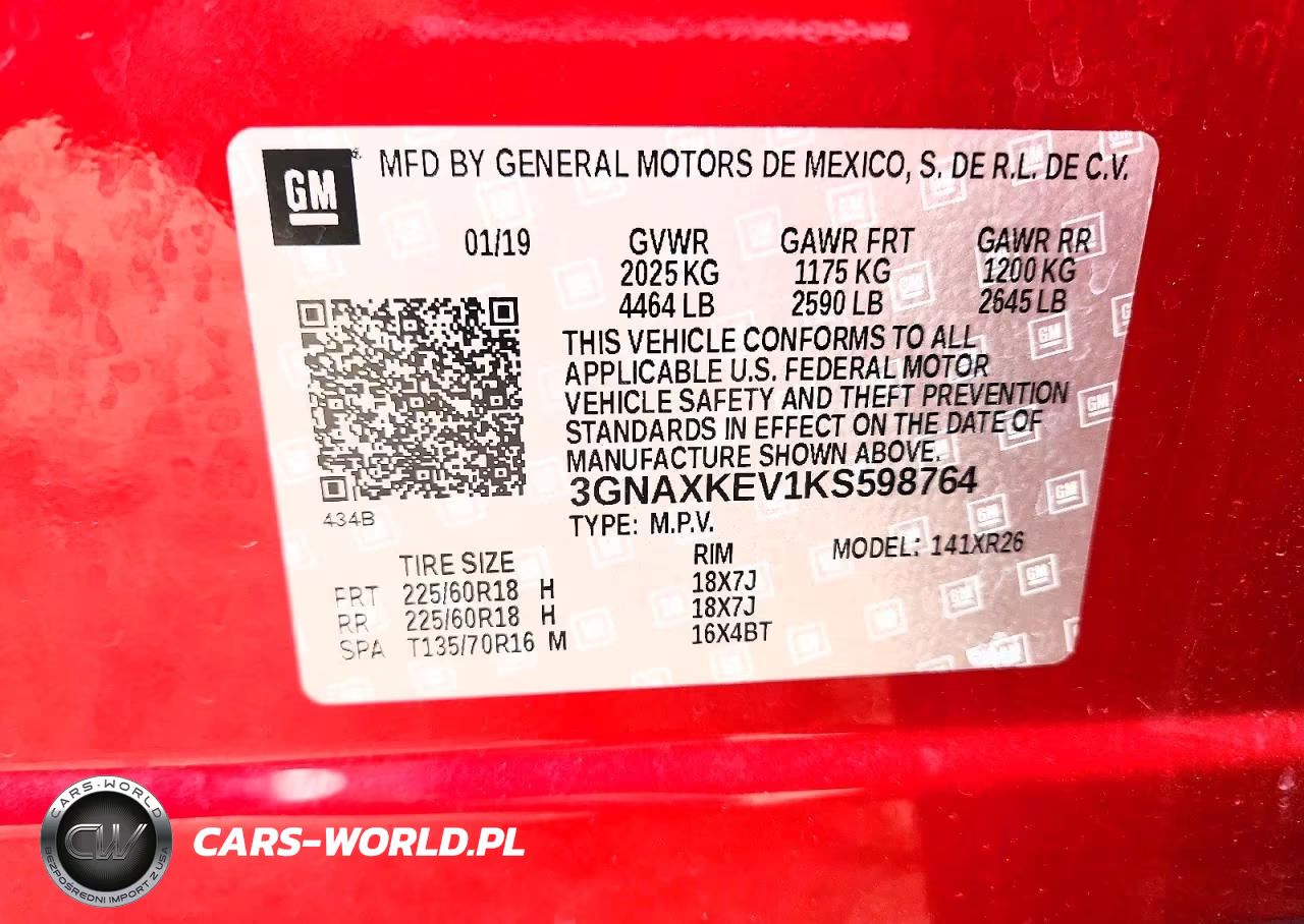 2019 Chevrolet Equinox Lt VIN:3GNAXKEV1KS598764 - 13