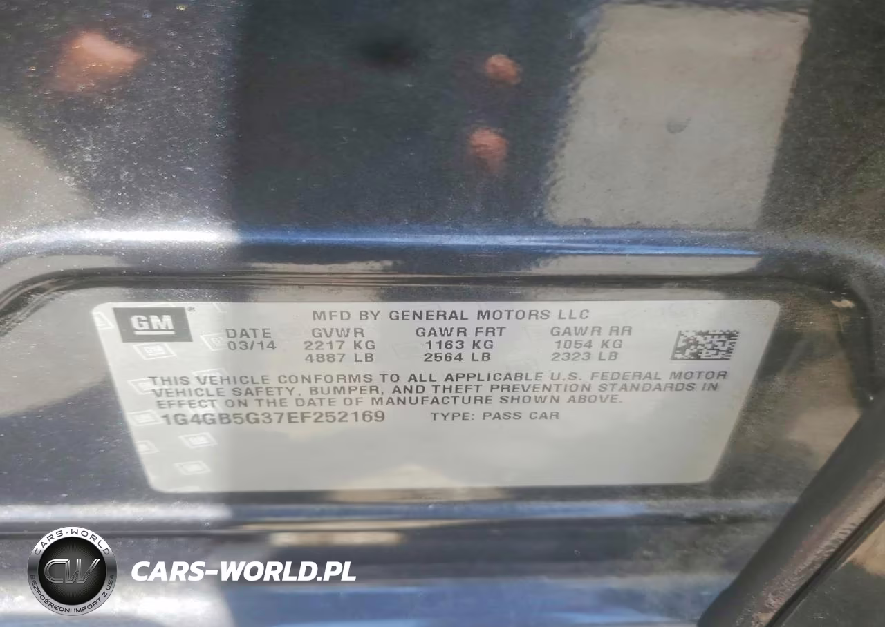 2014 Buick Lacrosse VIN:1G4GB5G37EF252169 - 12