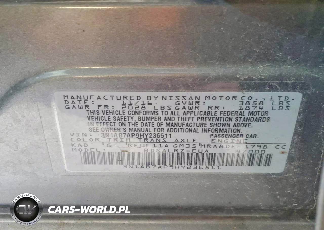 2017 Nissan Sentra Sr VIN:3N1AB7AP9HY236511 - 13