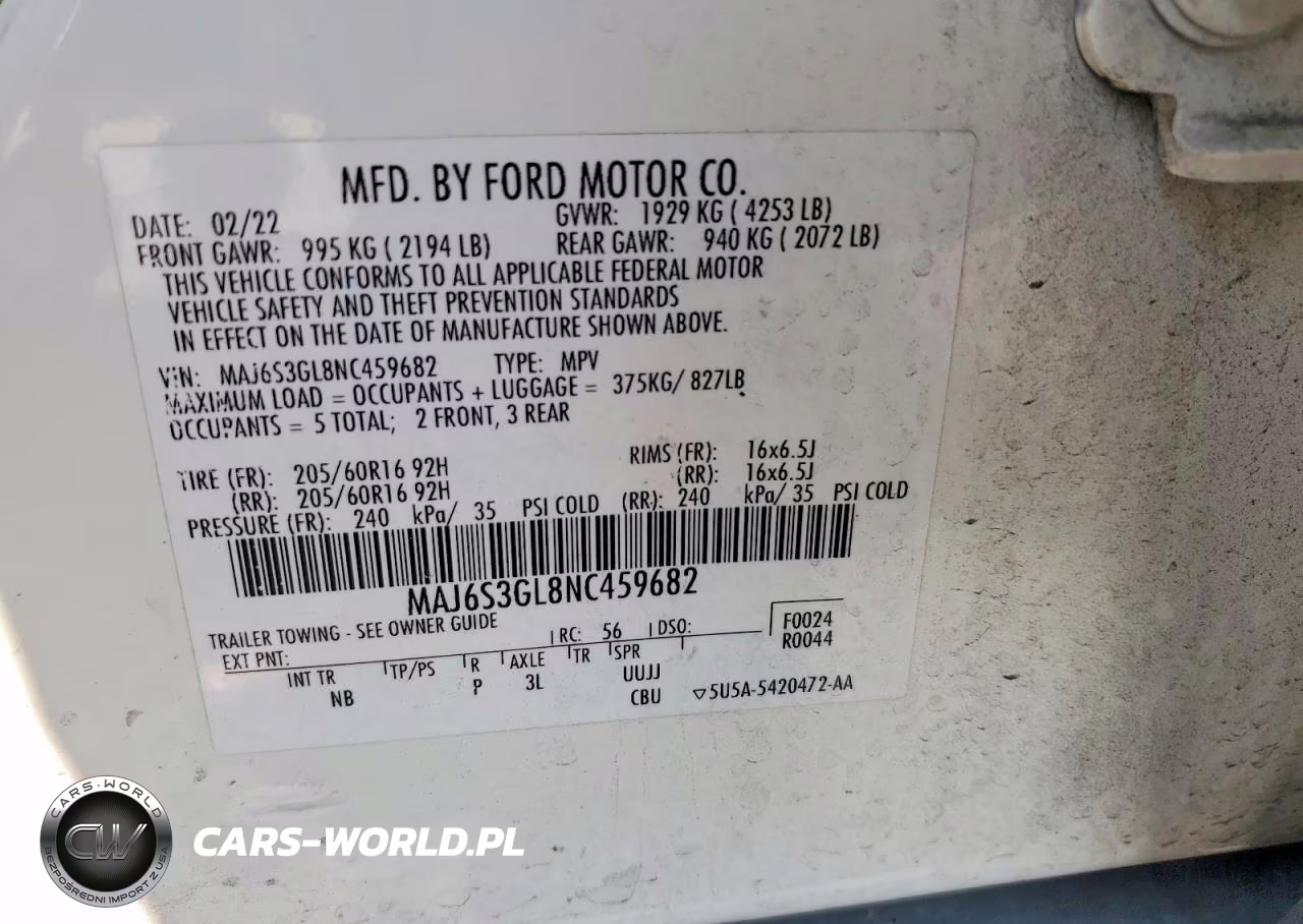 2022 Ford Ecosport Se VIN:MAJ6S3GL8NC459682 - 12