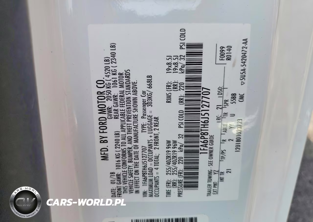2018 Ford Mustang VIN:1FA6P8TH6J5127707 - 12