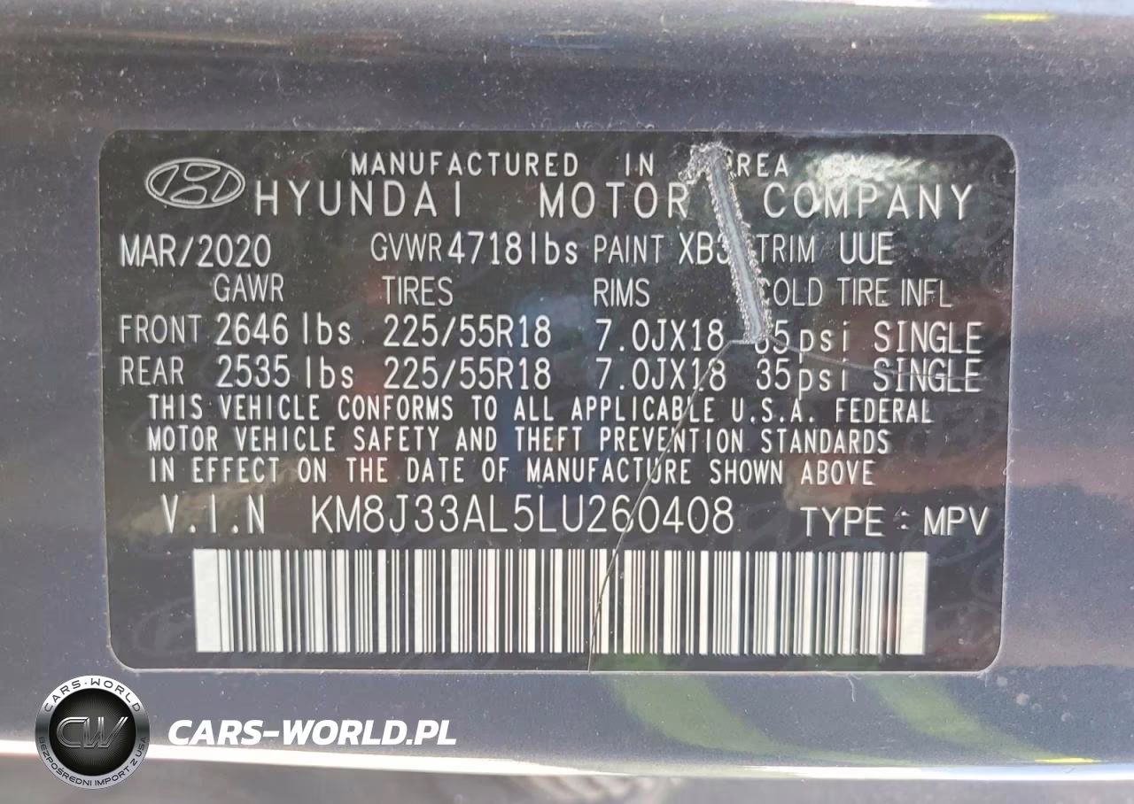 2020 Hyundai Tucson Sel VIN:KM8J33AL5LU260408 - 14