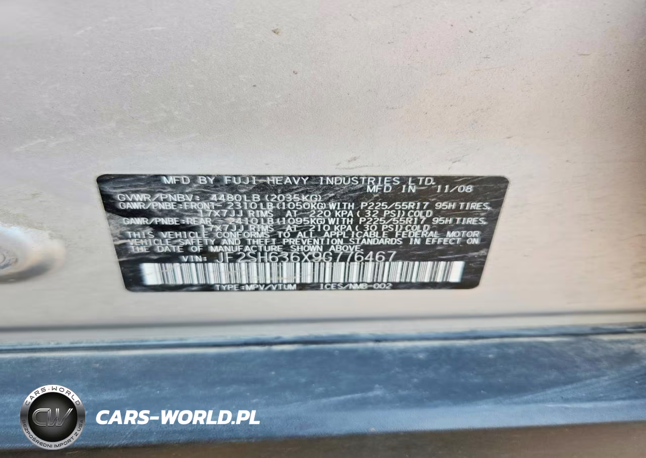 2009 Subaru Forester 2.5X Premium VIN:JF2SH636X9G776467 - 13