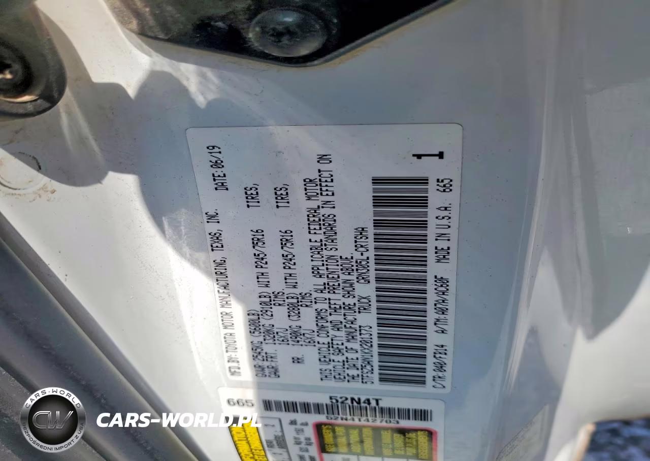 2019 Toyota Tacoma Sr V6 VIN:5TFSZ5AN1KX201373 - 12