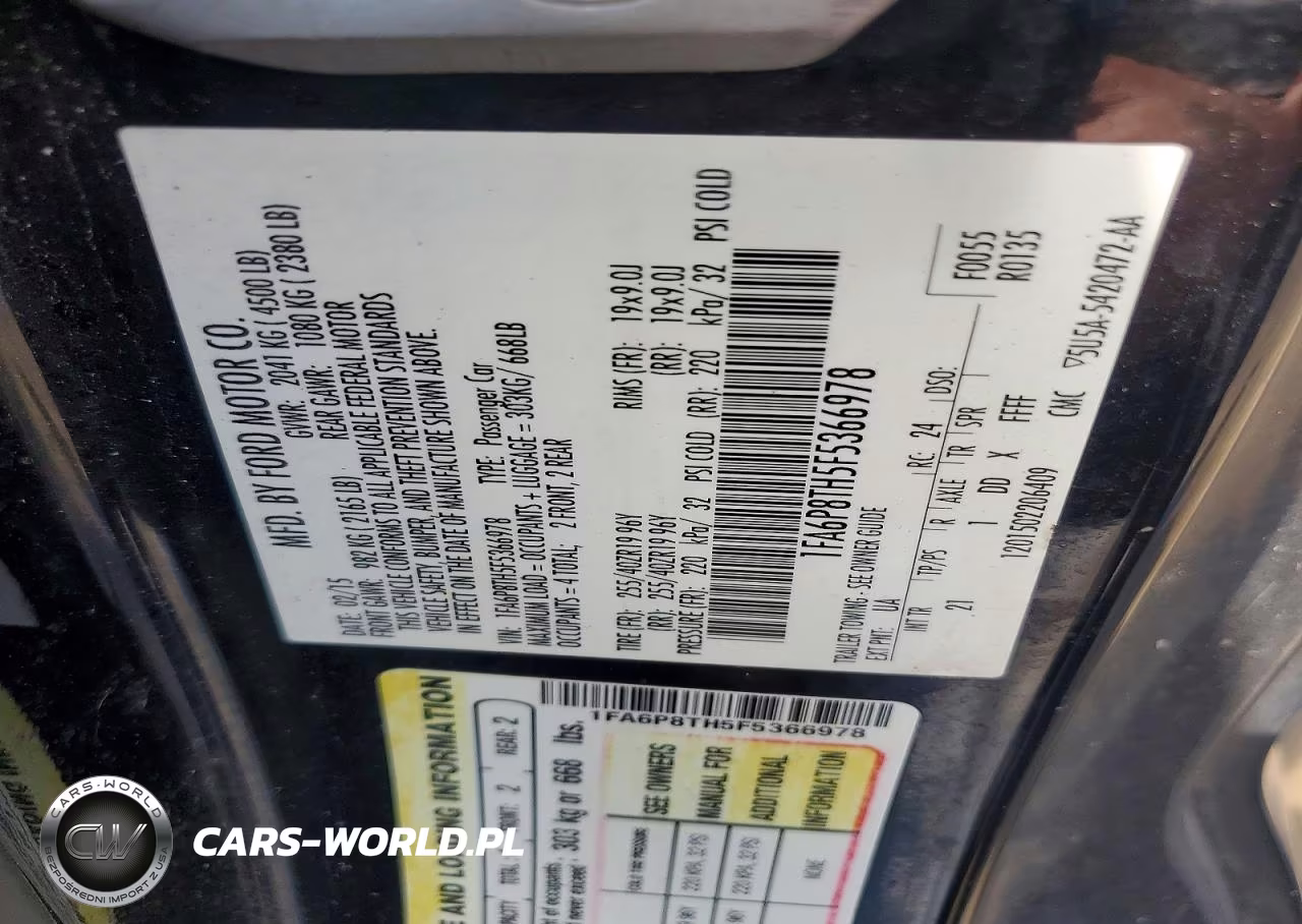 2015 Ford Mustang VIN:1FA6P8TH5F5366978 - 12