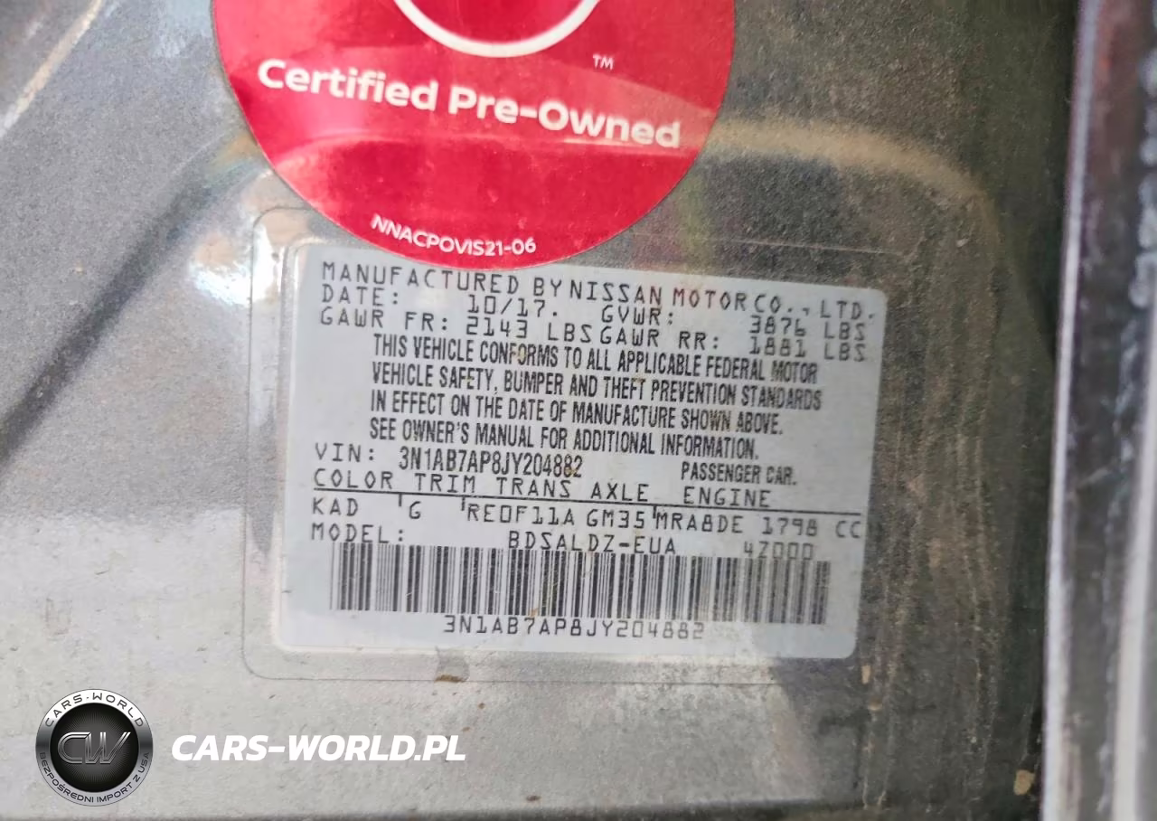 2018 Nissan Sentra Sv VIN:3N1AB7AP8JY204882 - 13