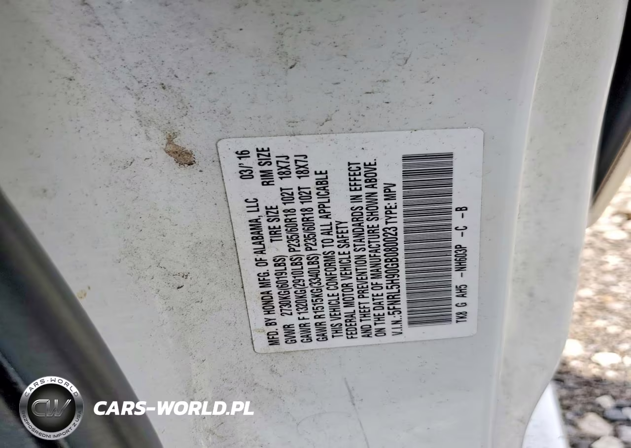 2016 Honda Odyssey Touring VIN:5FNRL5H90GB080023 - 13