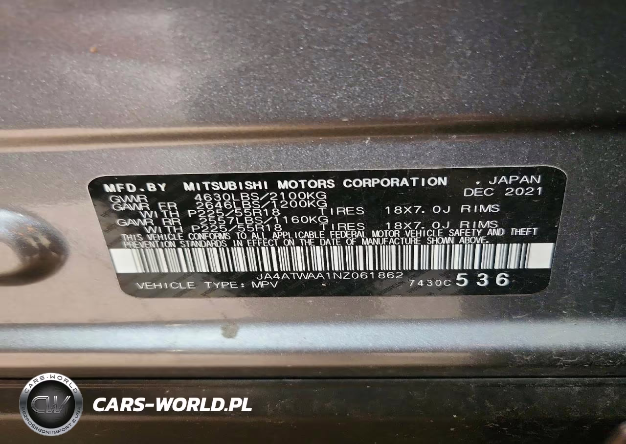 2022 Mitsubishi Eclipse Cross Se VIN:JA4ATWAA1NZ061862 - 13
