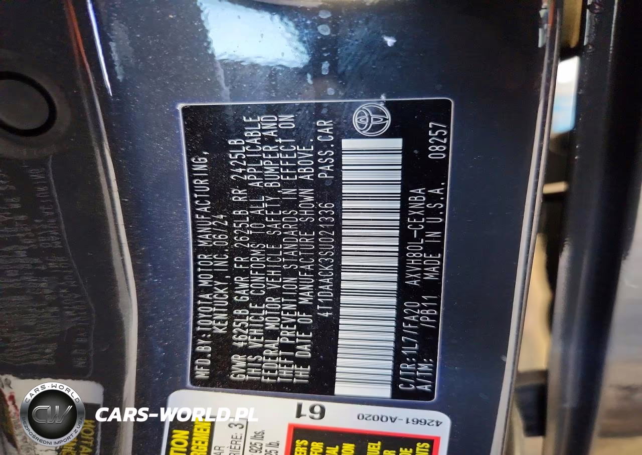 2025 Toyota Camry Le VIN:4T1DAACK3SU021336 - 12