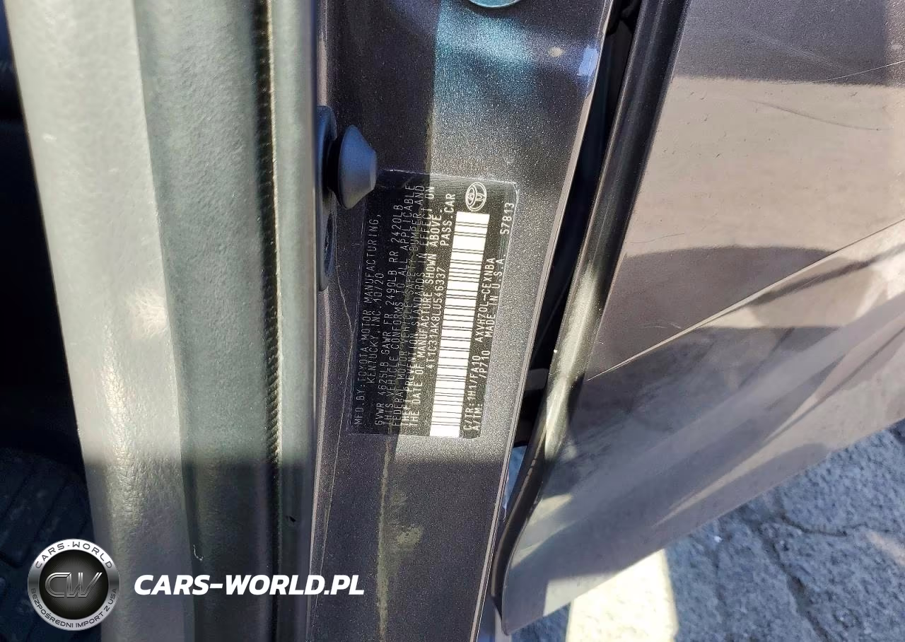 2020 Toyota Camry Le VIN:4T1C31AK8LU546337 - 13