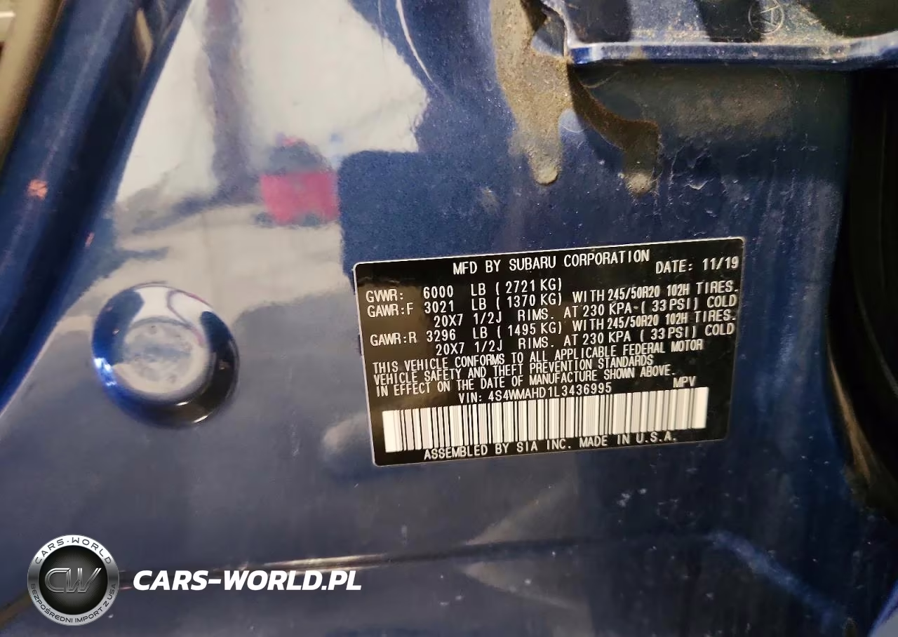 2020 Subaru Ascent Premium VIN:4S4WMAHD1L3436995 - 14