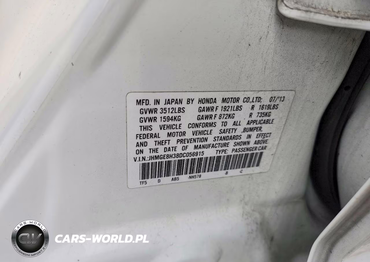2013 Honda Fit VIN:JHMGE8H38DC056915 - 12