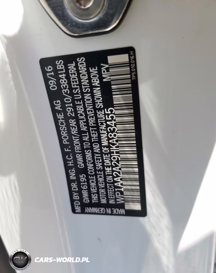 2017 Porsche Cayenne VIN:WP1AA2A29HKA83455 - 13