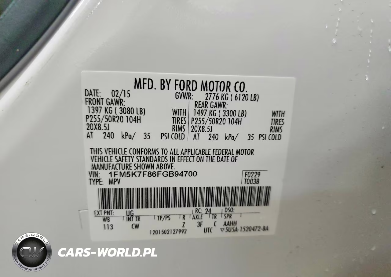 2015 Ford Explorer Limited VIN:1FM5K7F86FGB94700 - 14