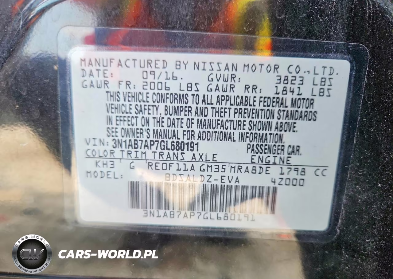 2016 Nissan Sentra Sv VIN:3N1AB7AP7GL680191 - 12