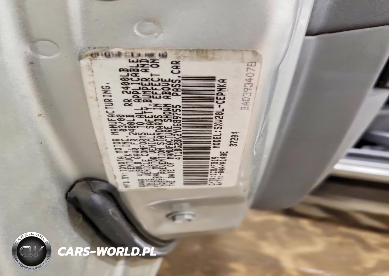 2000 Toyota Camry Le VIN:4T1BG28K2YU689755 - 13